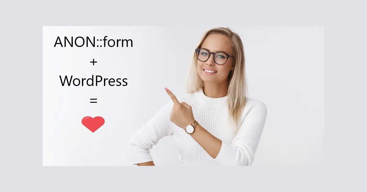 Free web forms are insecure! Comply with GDPR by protecting your WordPress website with ANON::forms secure and anonymous web forms instead.